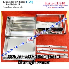 Kệ gia vị dao thớt inox hộp tủ 400 EUROGOLD-KAG-ED240