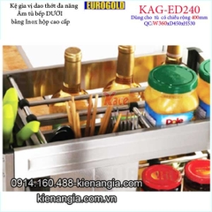 Kệ gia vị dao thớt inox hộp tủ 400 EUROGOLD-KAG-ED240