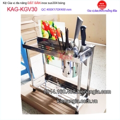 Kệ gia vi dao,thớt,ống đũa đặt bàn inox 304 KAG-KGV30