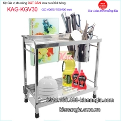 Kệ gia vi dao,thớt,ống đũa đặt bàn inox 304 KAG-KGV30