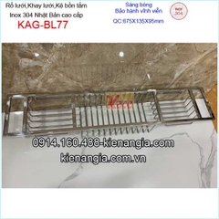 Kệ rổ xà phòng bồn tắm inox sus304 sáng bóng VIỆT NHẬT KAG-BL77