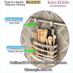 Kệ treo,giá treo ống đũa inox EUROGOLD KAG-ED229