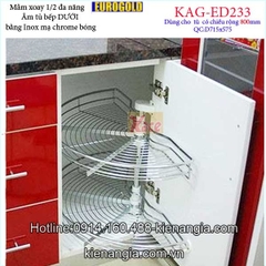 Kệ xoay 1 phần 2 180 độ inox EUROGOLD-KAG-ED233