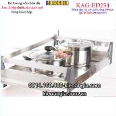 Kệ xoong nồi chén dĩa inox hộp âm tủ 60cm EUROGOLD-KAG-ED254
