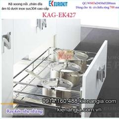 Khay đa năng EUROKIT 70cm KAG-EK427, khuyến mãi lắp đặt TPHCM