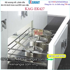 Khay đa năng EUROKIT 70cm KAG-EK427, khuyến mãi lắp đặt TPHCM