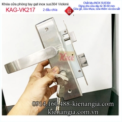 Khóa cửa đi,cửa phòng tay gạt sus 304 VICKINI KAG-VK217