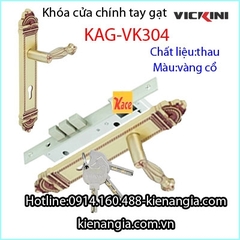 Khóa cửa gỗ thân lớn đồng cổ điển Vickini KAG-VK304