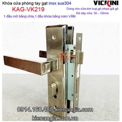 Khóa cửa phòng tay gạt sus 304 VICKINI KAG-VK219