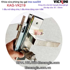 Khóa cửa phòng tay gạt sus 304 VICKINI KAG-VK219