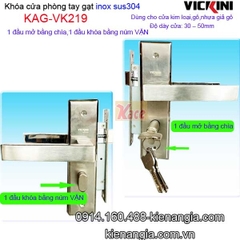 Khóa cửa phòng tay gạt sus 304 VICKINI KAG-VK219