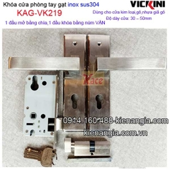 Khóa cửa phòng tay gạt sus 304 VICKINI KAG-VK219