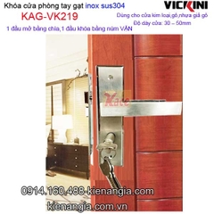 Khóa cửa phòng tay gạt sus 304 VICKINI KAG-VK219