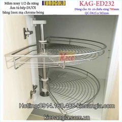 Mâm xoay 1 phần 2 180 độ tủ bếp EUROGOLD-KAG-ED232