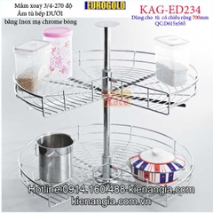 Mâm xoay 270 độ tủ D700,mâm xoay 3 phần 4 tủ bếp EUROGOLD-KAG-ED234