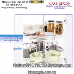 Mâm xoay toàn phần tủ bếp D700 EUROGOLD-KAG-ED236