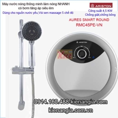 Máy nước nóng bơm siêu êm ARISTON-AURES SMART ROUND KAG-RMC45PE-VN