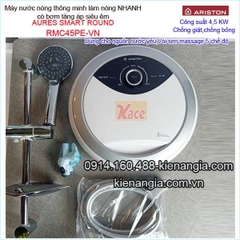 Máy nước nóng bơm siêu êm ARISTON-AURES SMART ROUND KAG-RMC45PE-VN