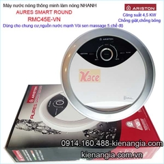 Máy nước nóng không bơm Ariston AURES SMART ROUND KAG-RMC45E-VN