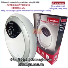 Máy nước nóng không bơm Ariston AURES SMART ROUND KAG-RMC45E-VN