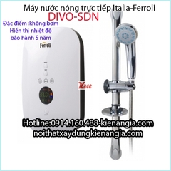 Máy nước nóng trực tiếp Led căn hộ chung cư Ferroli KAG-Divo SDN 4.5S
