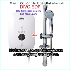 Máy nước nóng trực tiếp led có bơm FerroliKAG-DIVO-SDP 4.5S