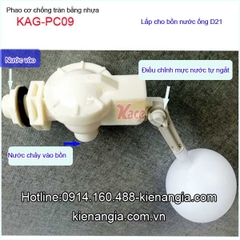 Phao cơ chống tràn bằng nhựa D21-KAG-PC09
