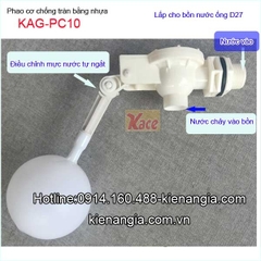 Phao cơ chống tràn bằng nhựa D27-KAG-PC10