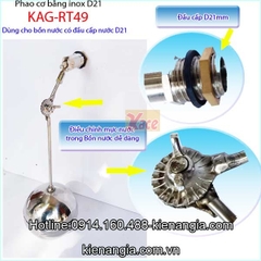 Phao cơ inox d21 KAG-RT49