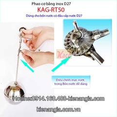 Phao cơ inox d27 KAG-RT50