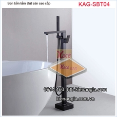 Sen tắm đặt sàn vuông cao cấp màu đen KAG-SBT04