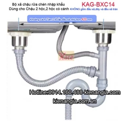 Siphon chậu rửa chén bát 2 hộc KAG-BXC14