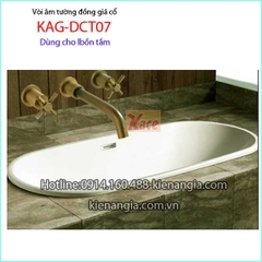 Vòi âm tường bồn tắmlavabo đồng giả cổ KAG-DCT07