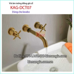 Vòi âm tường bồn tắmlavabo đồng giả cổ KAG-DCT07