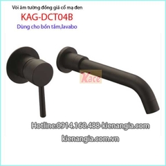 Vòi âm tường bồn tắmlavabo đồng mạ đen KAG-DCT04B