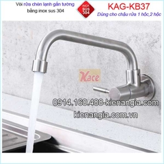 Vòi lạnh âm tườngvòi xả bồn tắm inox sus304 KAG-KB37