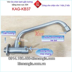Vòi lạnh âm tườngvòi xả bồn tắm inox sus304 KAG-KB37