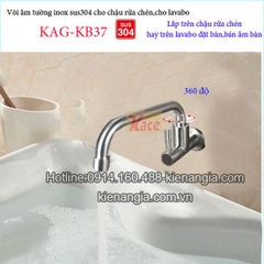 Vòi lạnh âm tườngvòi xả bồn tắm inox sus304 KAG-KB37