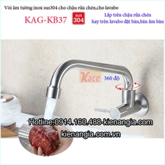 Vòi lạnh âm tườngvòi xả bồn tắm inox sus304 KAG-KB37