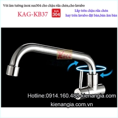 Vòi lạnh âm tườngvòi xả bồn tắm inox sus304 KAG-KB37