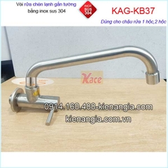 Vòi lạnh âm tườngvòi xả bồn tắm inox sus304 KAG-KB37
