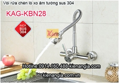Vòi bếp âm tường lò xo sus34 KAG-KBN28