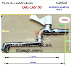 Vòi bếp âm tường,vòi xả bồn tắm Caesar KAG-CAS100