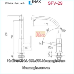 Vòi bếp lạnh ,vòi lavabo chính hãng Inax KAG-SFV29