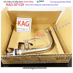 Vòi bếp lạnh ,vòi lavabo chính hãng Inax KAG-SFV29