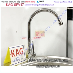 Vòi bếp lạnh,Vòi chậu rửa chén chính hãng INAX KAG-SFV17