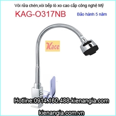 Vòi bếp lò xo chậu vuông cao cấp KAG-O317NB