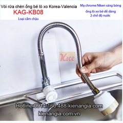 Vòi bếp lạnh lò xo Valencia gắn chậu KAG-KB08