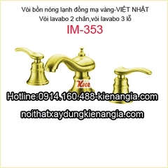 Vòi bồn tắm đồng mạ vàng vòi lavabo 3 lỗ IMEX IM-353