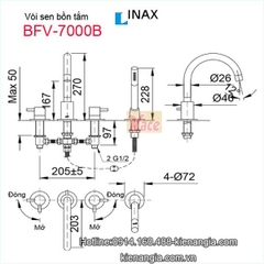 Vòi bồn tắm INAX BVF-7000B